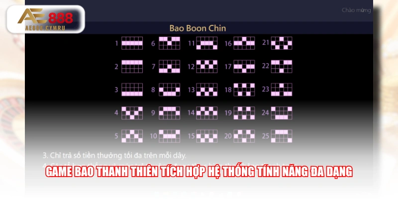 Game Bao Thanh Thiên tích hợp hệ thống tính năng đa dạng